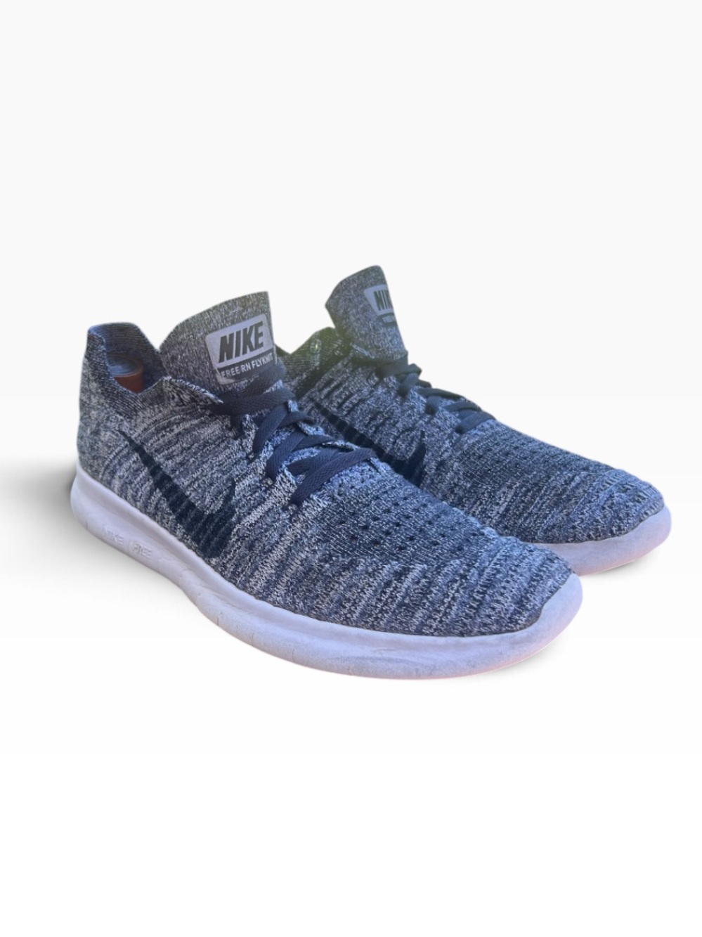 Nike Free Run Flyknit Black White Oreo Running Shoes